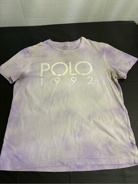 Polo by Ralph Lauren Lavender Tie-Dye Logo Tee